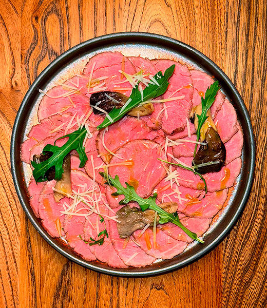 Карпаччо из говядины су-вид